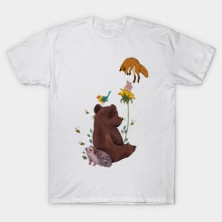 Baby bear and hedgehog T-Shirt